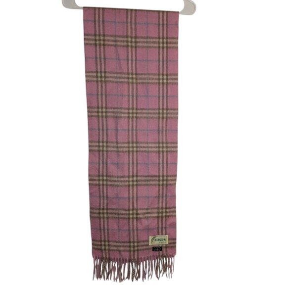 Suantrai Of Ireland 100% Pure Wool Plaid Fringe Soft Winter Warm Scarf Irish - Picture 4 of 9
